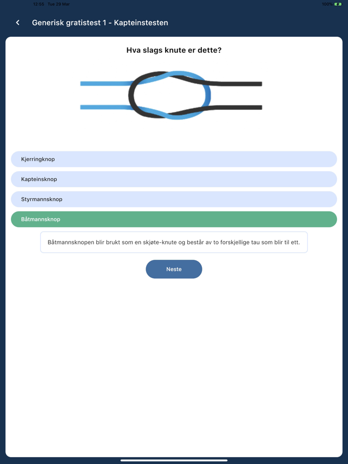 Båtførerprøven - Quizappen
