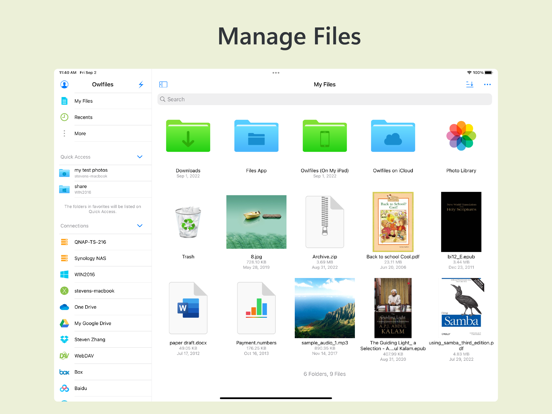 Owlfiles - File Manager iPad app afbeelding 1