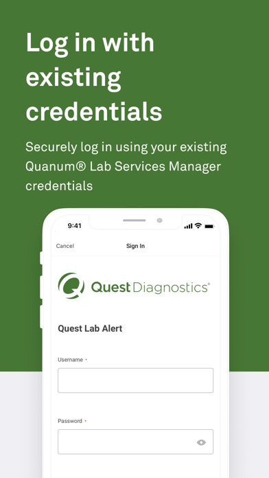 Quest Lab Alert for Physicians Screenshot