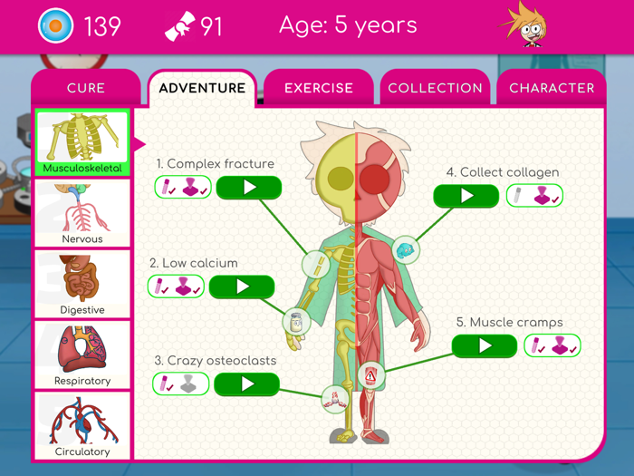 Human Body Adventure Game