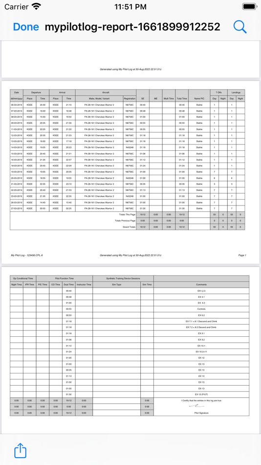 #10. My Pilot Log - Pilot Logbook (iOS) Podle: MY PILOT LOG LIMITED