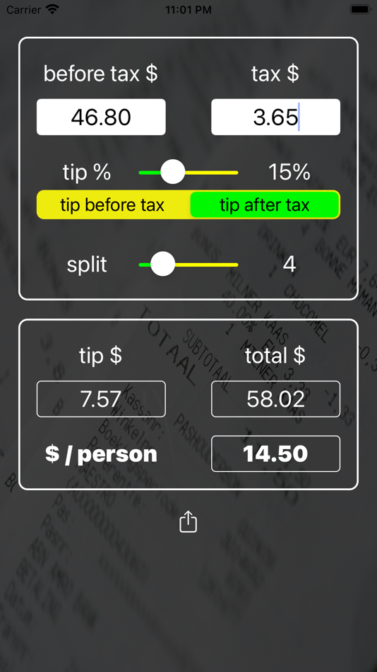 #2. Handy Tip Calculator (iOS) 由: STRENGCON LLC