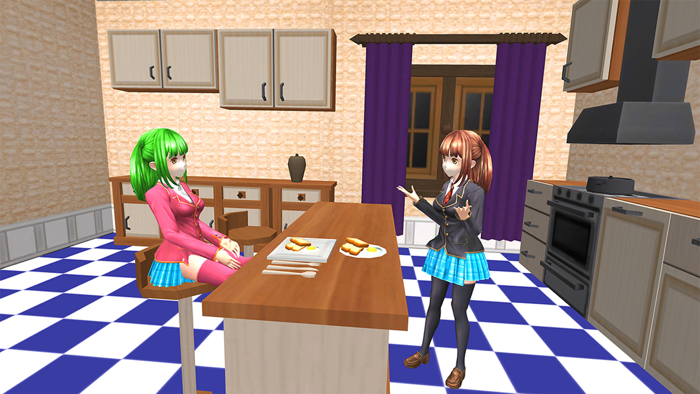 Anime School Girl Life 3d Game