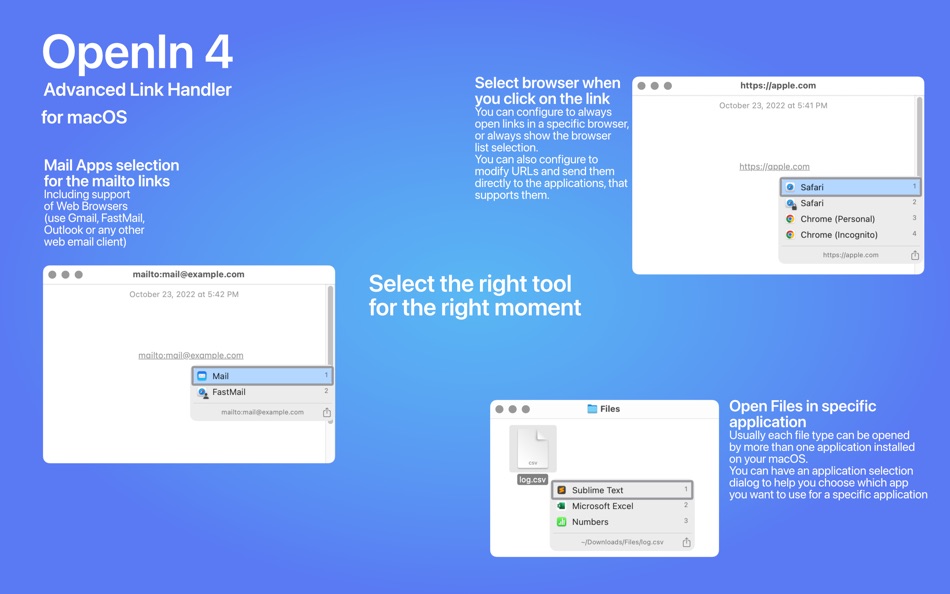 #1. OpenIn 4 Advanced Link Handler (macOS) 由: Loshadki, LLC