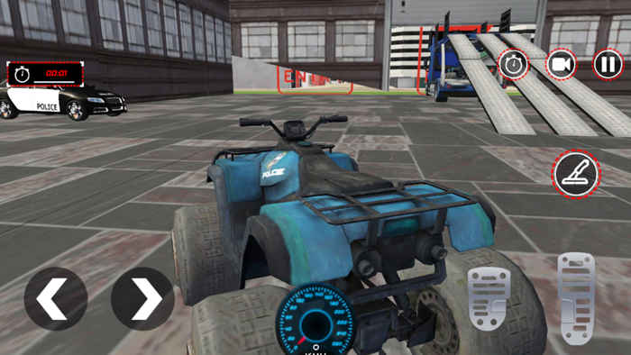 US Police Car Transport Truck