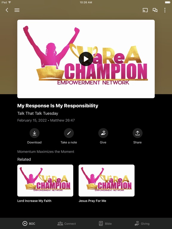 UAREACHAMPION EMPOWERMENT iPad screenshot 3 - Education app