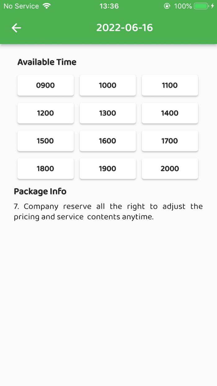 EvoClean Booking App