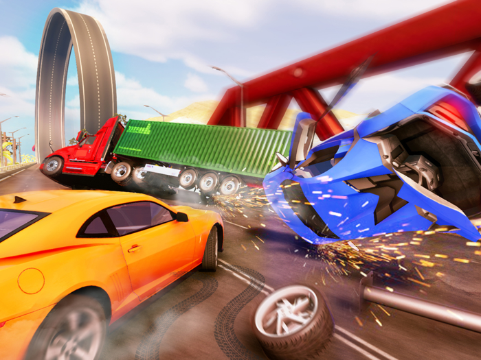 Car Crash Simulator Mega Jump