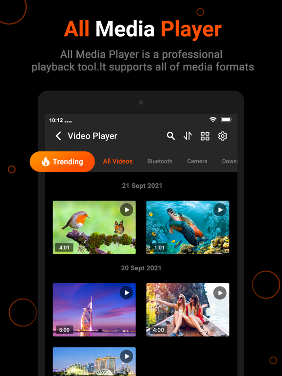 Media Player : HD Video Player iPad screenshot 1 - Photo & Video app