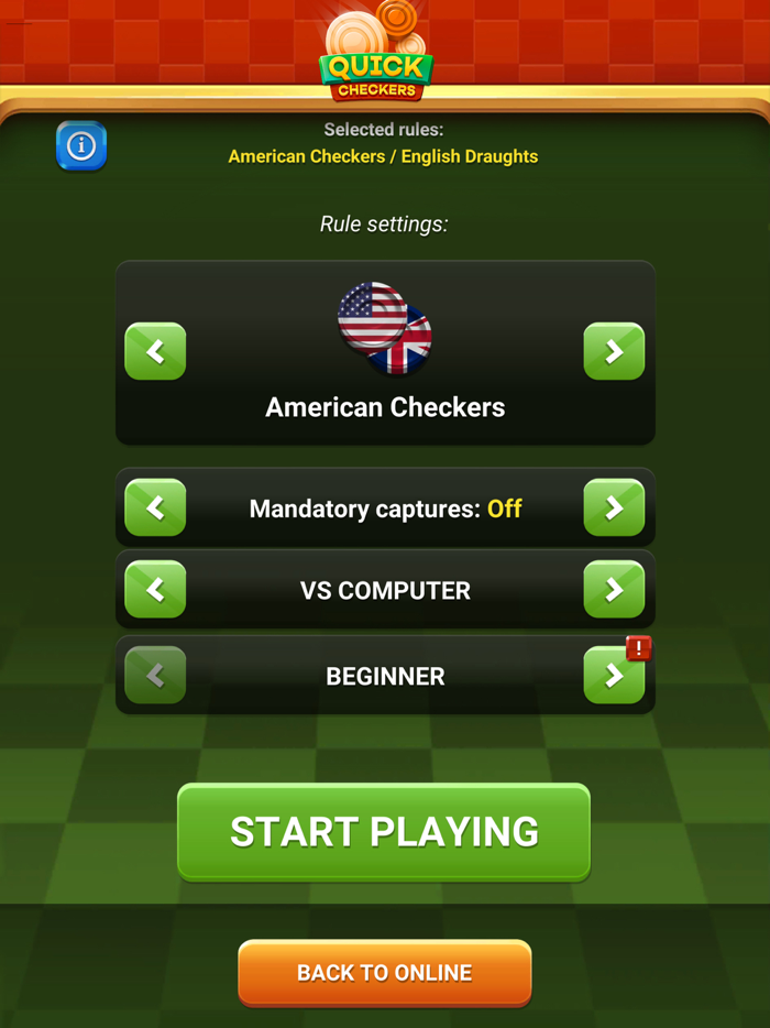 Checkers - Online and Offline