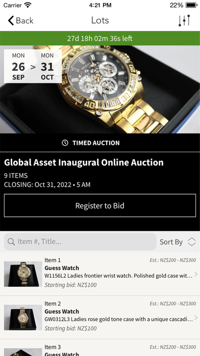 Global Asset Auctions Screenshot