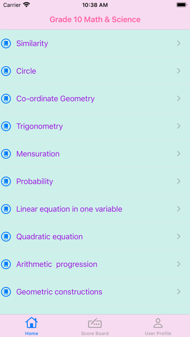 Grade 10 Math & Science Screenshot