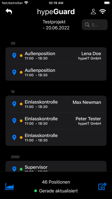 hypeGuard Check-in Screenshot