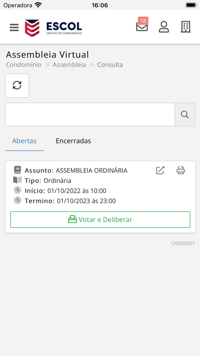 Escol Condomínios Screenshot