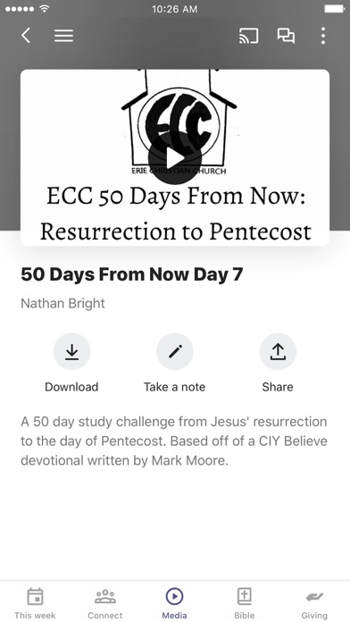 Erie Christian Church Screenshot