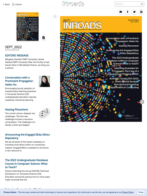 Screenshot #4 pour ACM Inroads Magazine