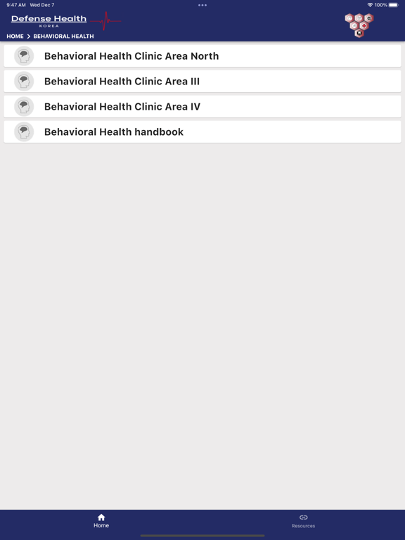Defense Health Korea iPad screenshot 4 - Medical app