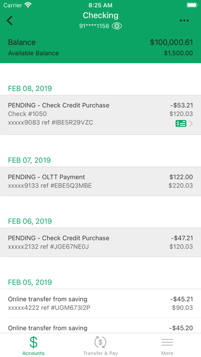 Racine Home National Bank Screenshot