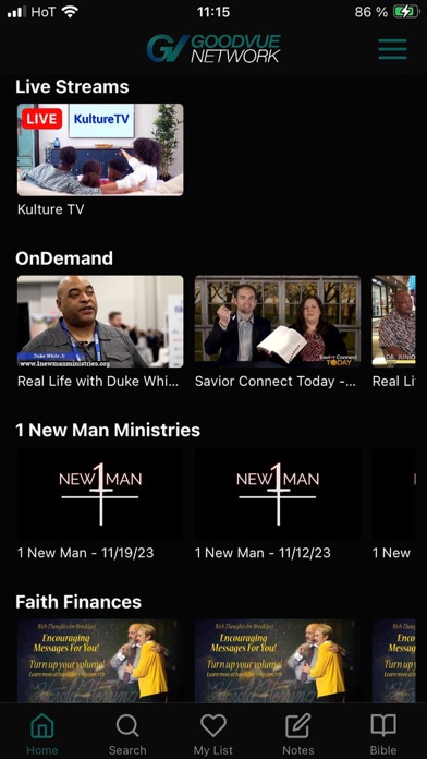 GoodVue Network Screenshot