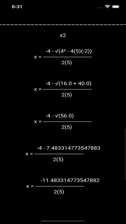 Quadratic Steps Calculator screenshot-5