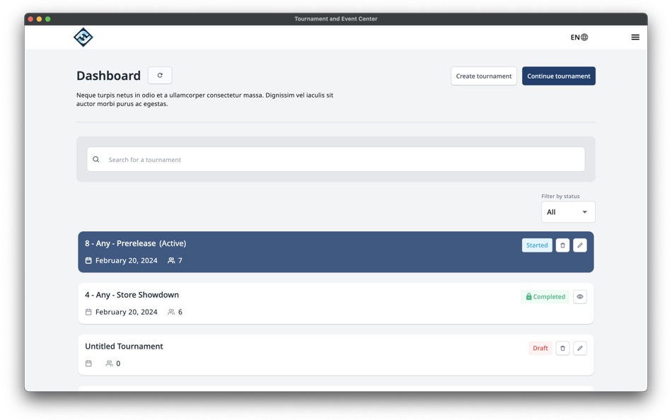 #1. Tournament and Event Center (macOS) Podle: Barsness Solutions