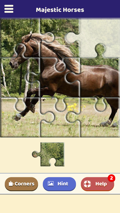 Majestic Horses Puzzle Screenshot
