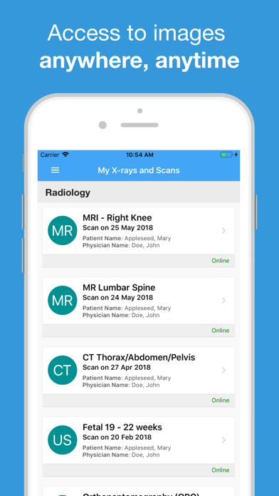 IOP Patient Portal Screenshot
