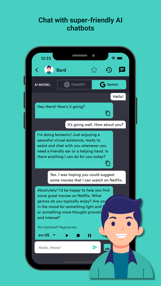 Gemin AI Chat & Art Generator de Syed Arsalan Kazmi - (iOS Aplicaciones ...