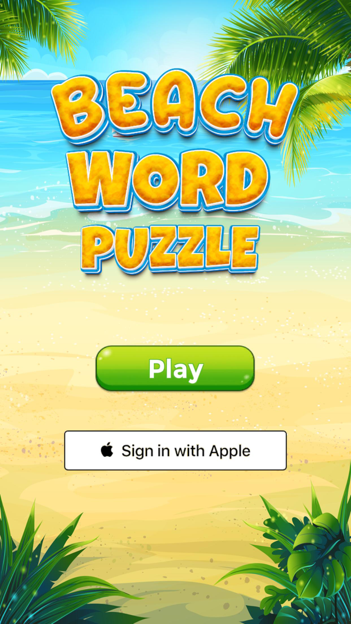 Beach Word Puzzle