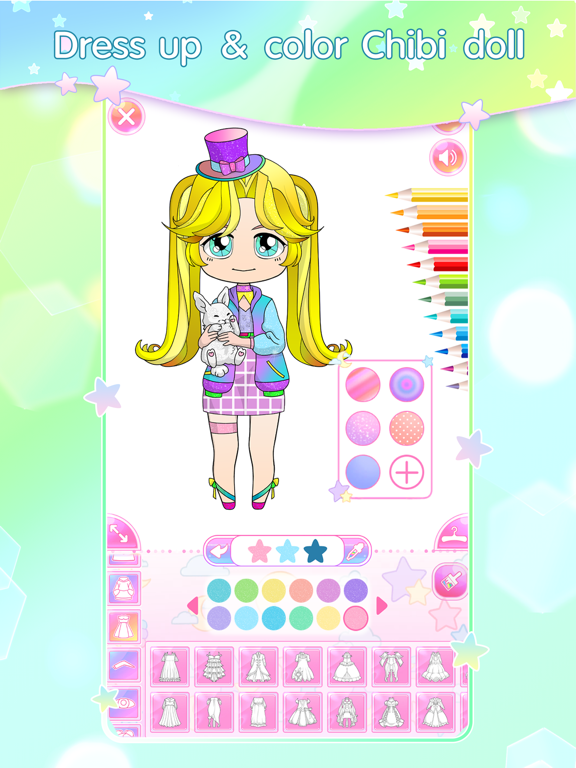 Chibi Doll Coloring & Dress Up screenshot 2