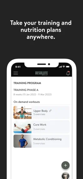 Game screenshot Resolute Coaching & Nutrition hack