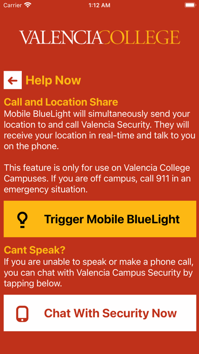 Valencia College Safety Screenshot