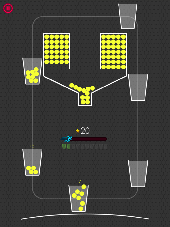 100 Balls - Fill the Cups