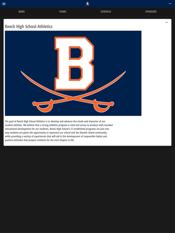 Beech Bucs iPad screenshot 4 - Sports app