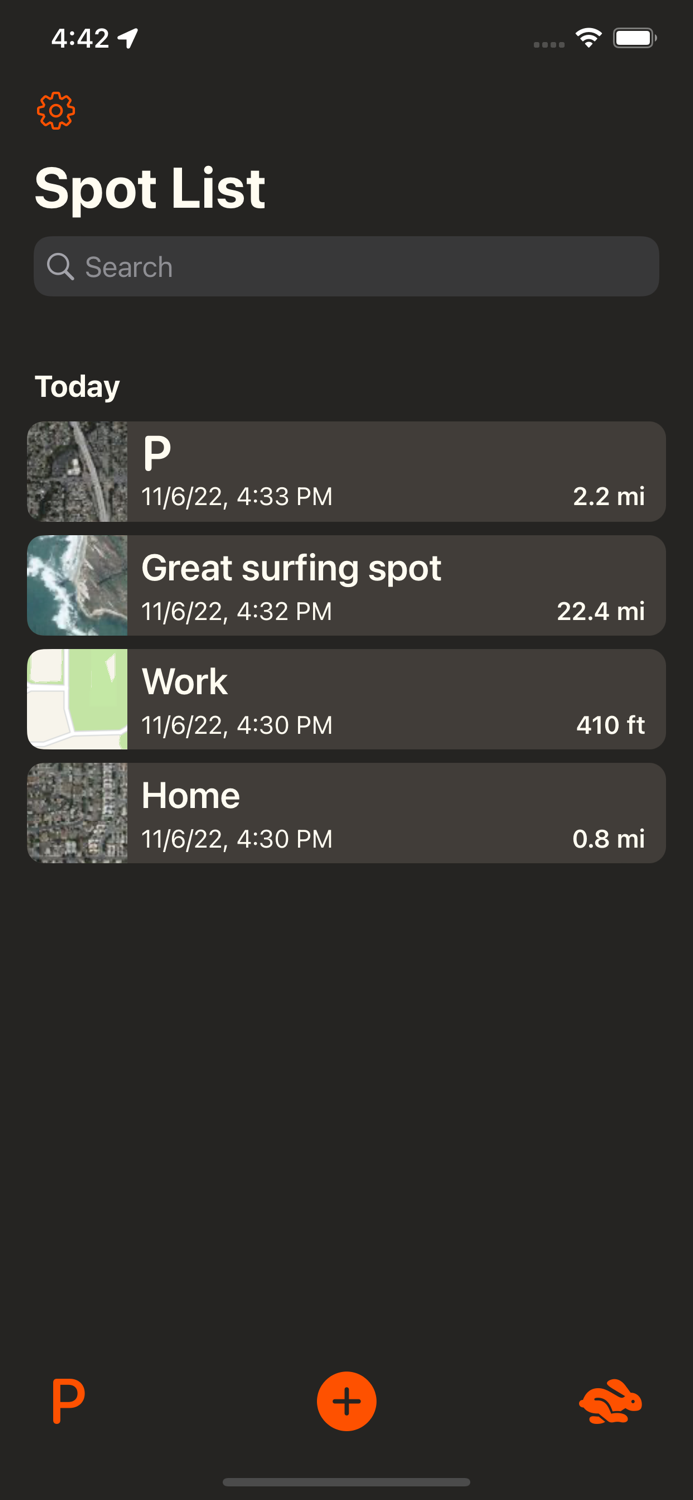 Spot List - Location Tagger