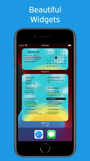 Captura de pantalla de PaperCal en iPhone 6