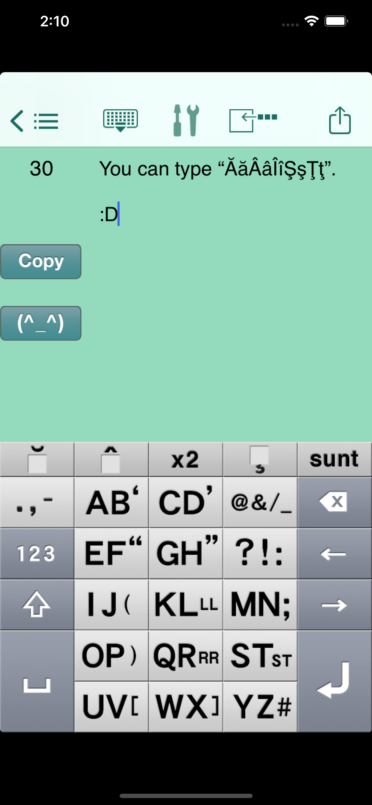 AEI Keyboard Note Rumanian