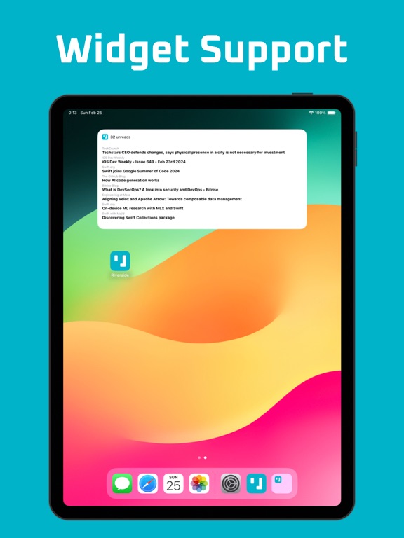 Riverside - RSS Reader iPad screenshot 4 - News app