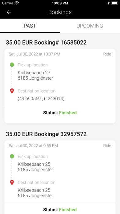 TaxiController Passenger Screenshot