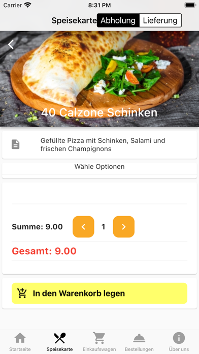 Bollywood Pizza Service Screenshot