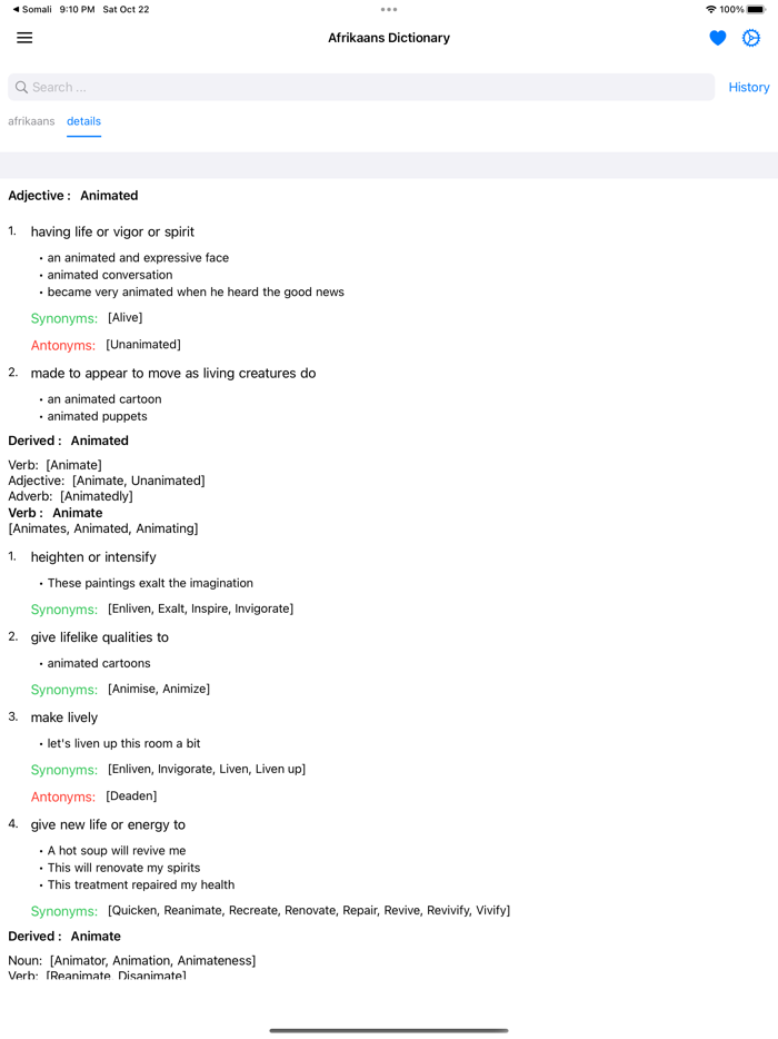 Smart Afrikaans Dictionary