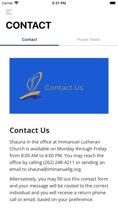 Immanuel Lutheran Church - LG Screenshot
