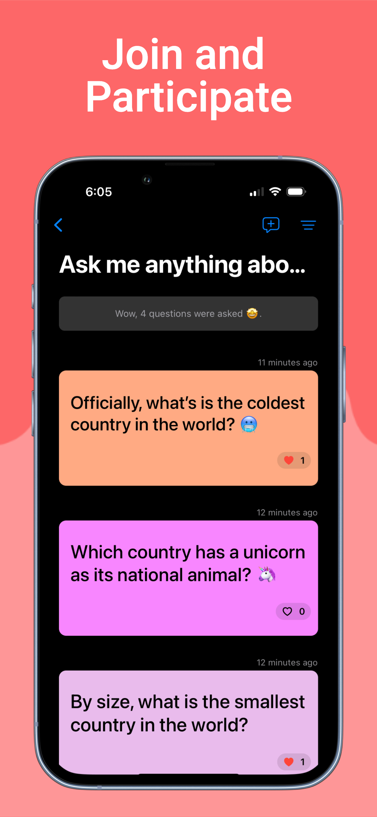 Live Questions - Ask Anything