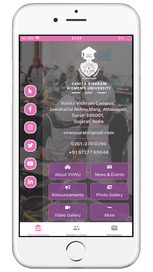 #1. V V Women's University (iOS) Podle: Pixeta App Lab