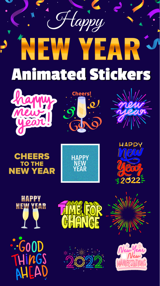 New Year: Animated Stickers - 1.2 - (iOS)