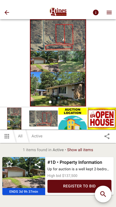 Hines Auction Screenshot