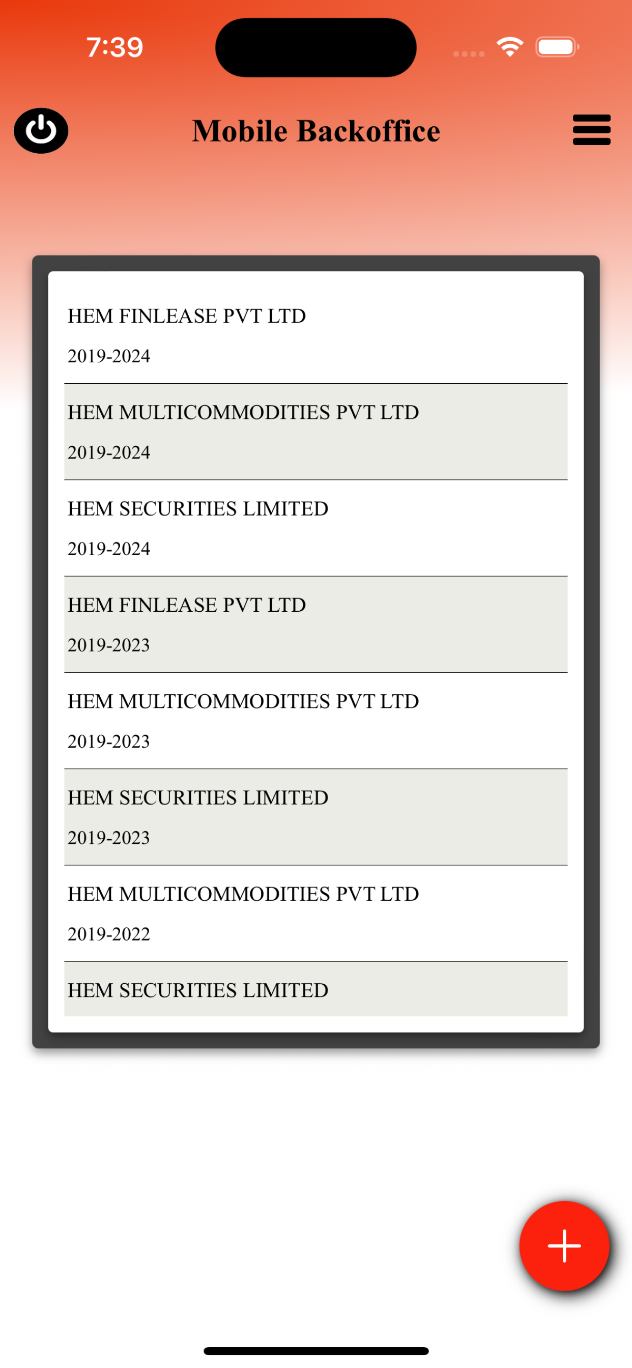 Hem Backoffice