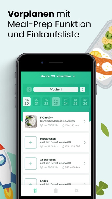 Foodiary: Ernährungsplaner-App Screenshot