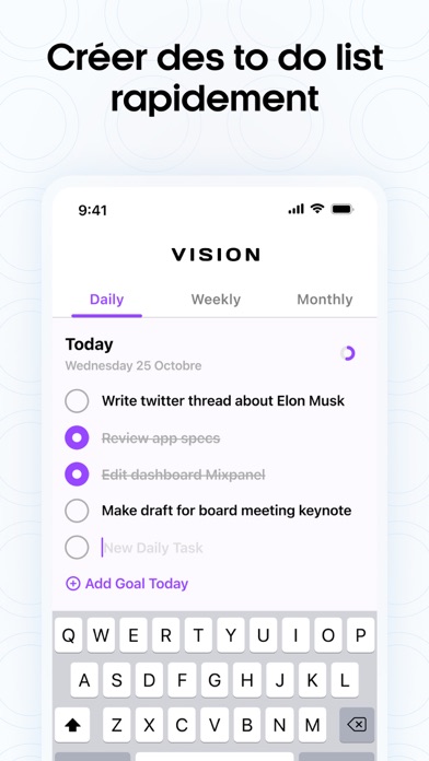 Screenshot #3 pour Goal Tracker - Vision