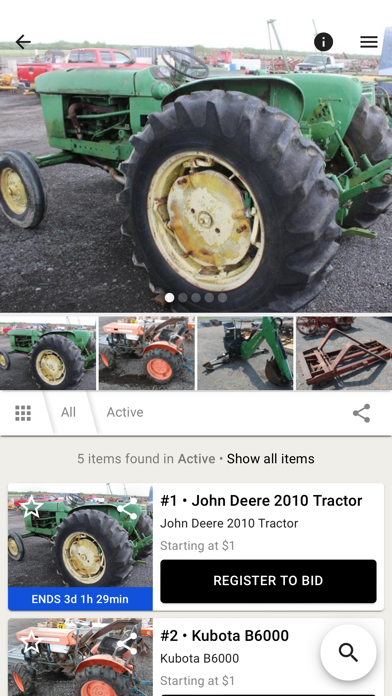 Regnier Auction Company Screenshot